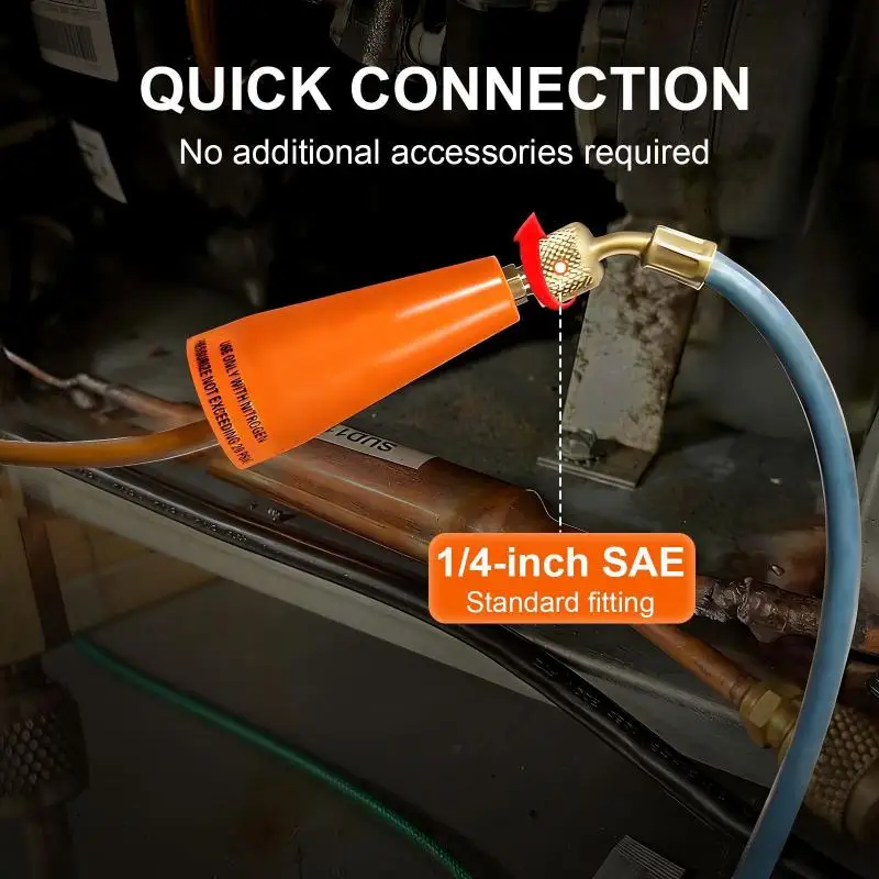 1PC Heavy Duty Nitrogen Regulator Easy to Operate Nitrogen Purge Kit for Refrigeration Line Installation