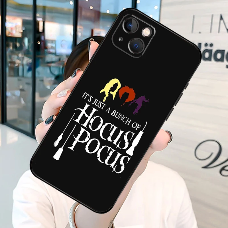 Hocus Pocus Phone Case on For iPhone 13 12 11 Pro Max 8 6 7 Plus SE 2020 XR X XS MAX Soft Back Cover