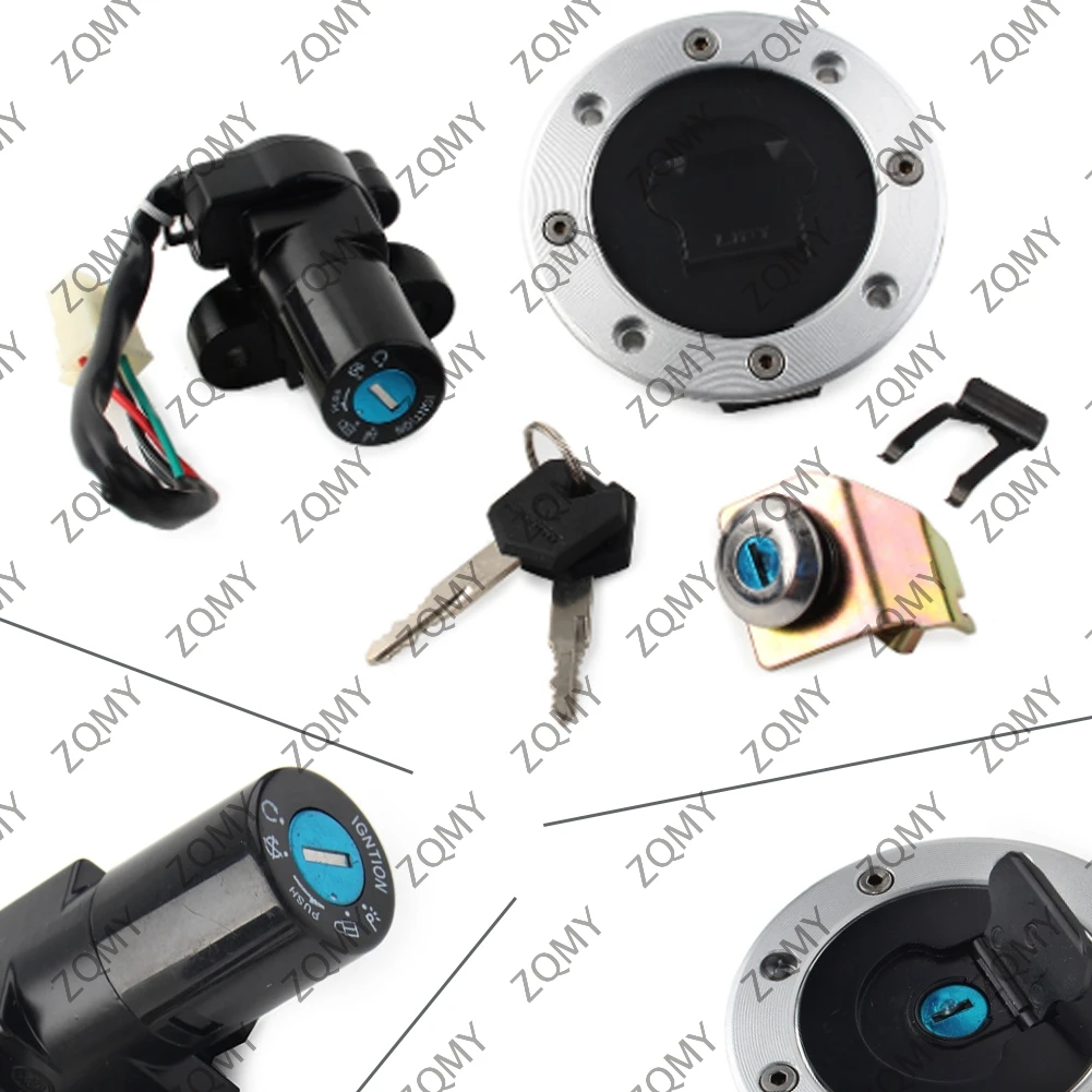 Motorcycle Ignition Switch Fuel Gas Cap Cover Seat Lock Key Set For Suzuki GS500 2001 2002 2003 2004 05 06 07 08 09 10 11 2012