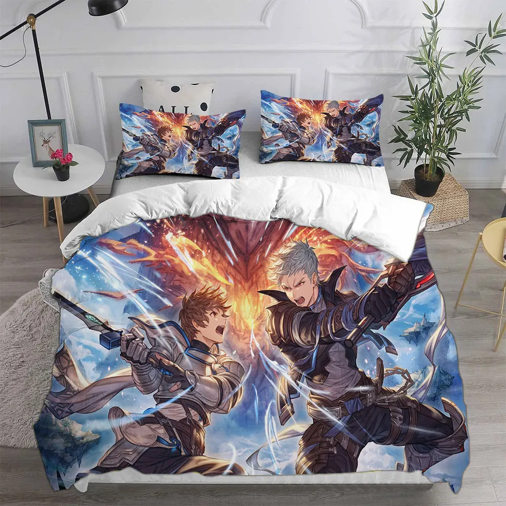 

Granblue Fantasy Bedding Sets Comforter Quilt Bed Cover Duvet Cover Pillow Case 2-3 Pieces Sets Kids Adult Size Home Textiles