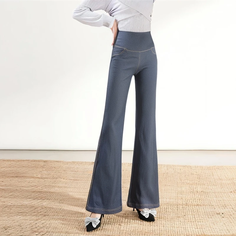 

Настоятельно рекомендуемые женские эластичные брюки для йоги с эффектом похудения, модные расклешенные леггинсы на весну, с высокой талией, комфортная посадка