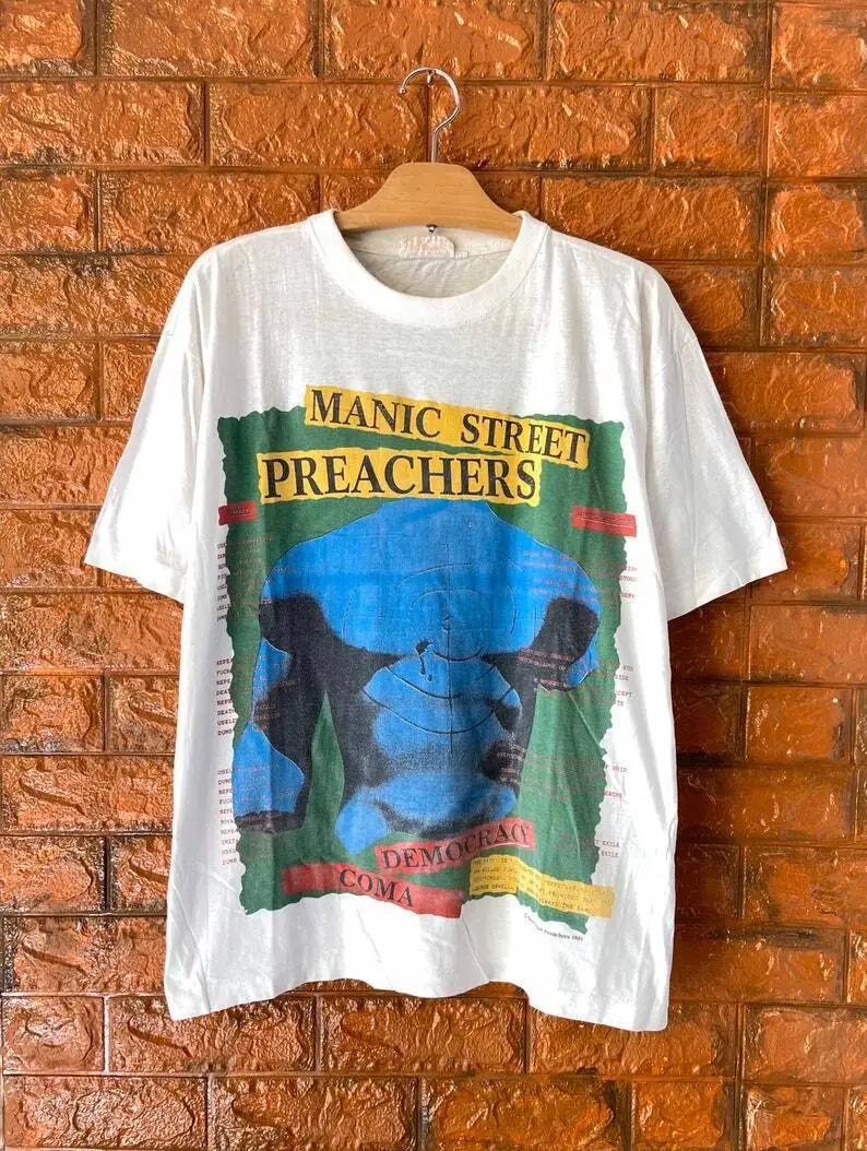 

Retro 90s Manic Street Preachers “Democracy Coma” 1992 T Shirt TE1691