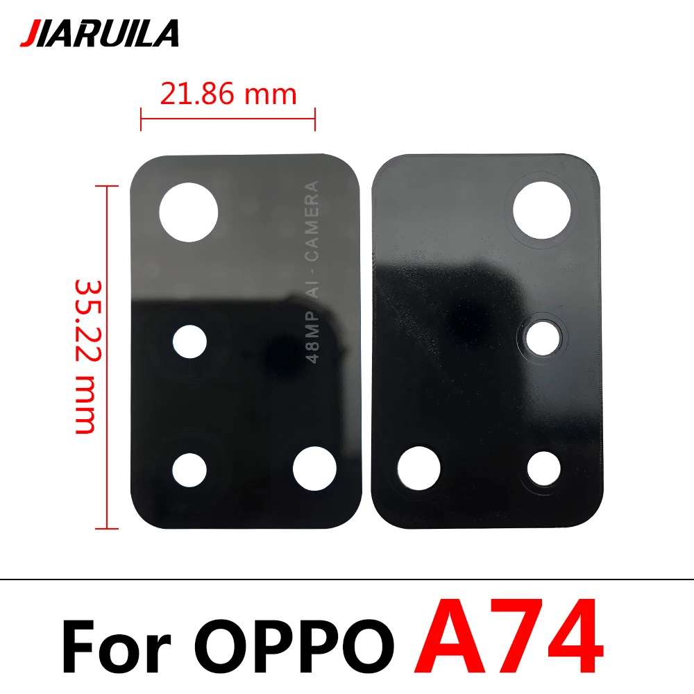 100Pcs，NEW Back Rear Glass Camera Lens with Sticker For OPPO A16 A52 A53 A54 A74 A93 A57 A4G A77 A57E A73 5G A77S A56 A76