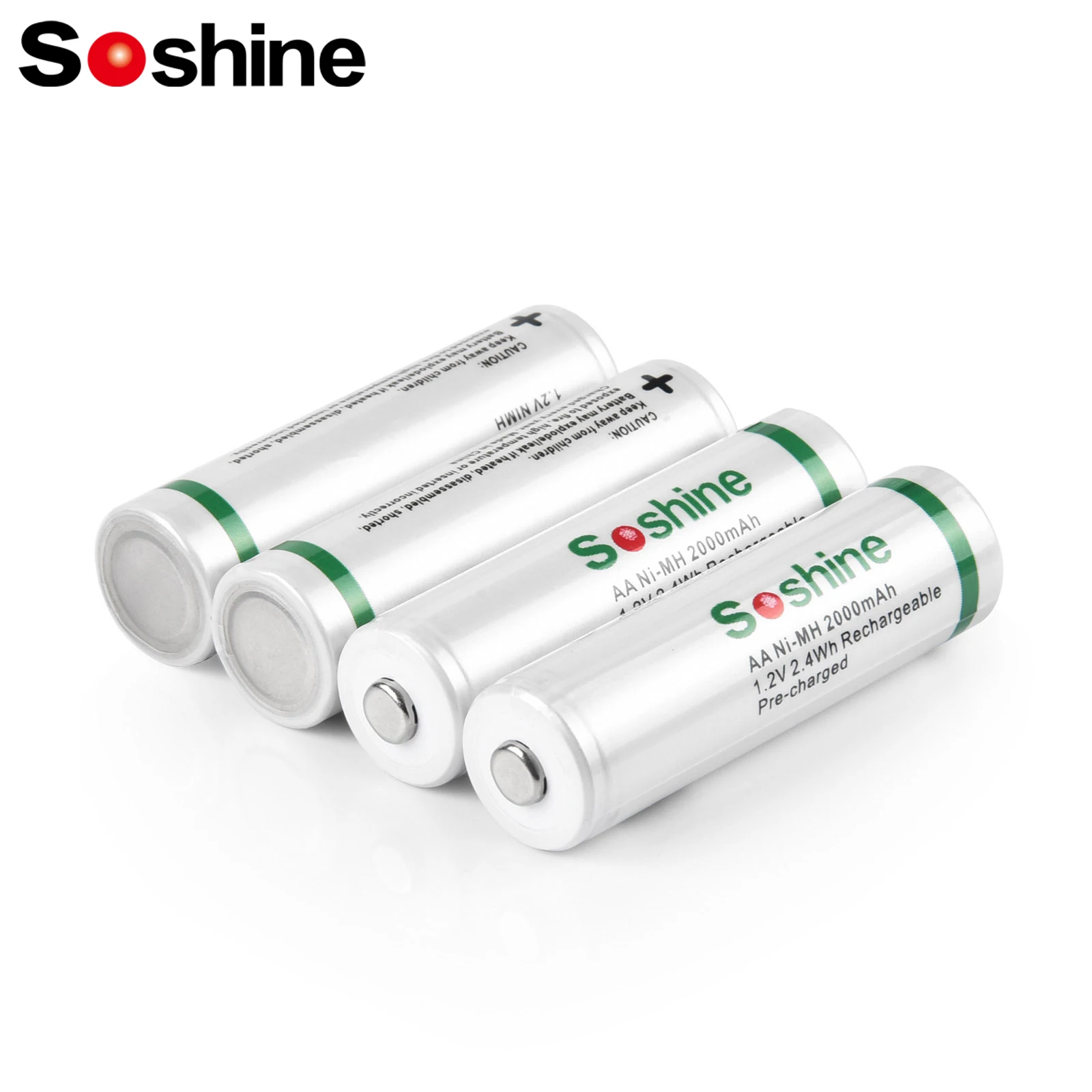 

Soshine 1.2V 2000mAh AA Rechargeable Batteries 1.2V Ni-MH Supper Low Self Discharge Batteries for Flashlight Remote Control Toy