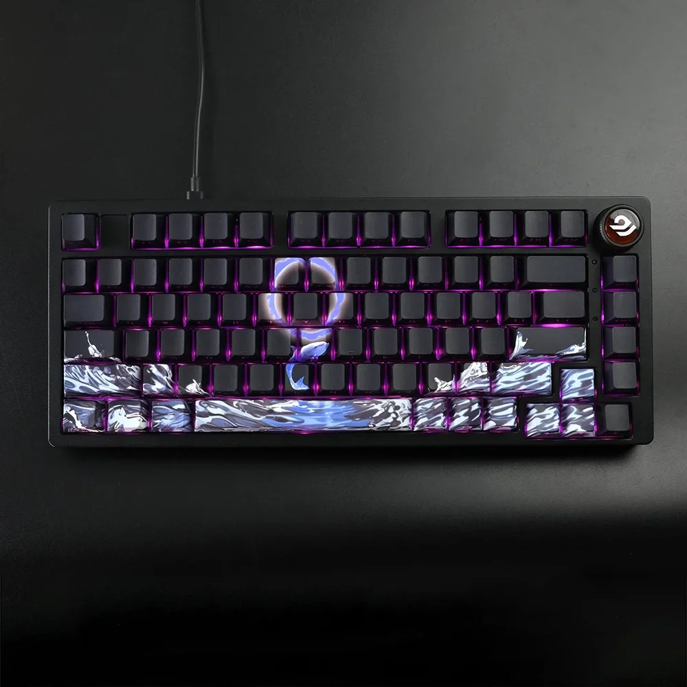 Original side-engraved transparent keycaps PBT creative personality sublimation customized keycaps