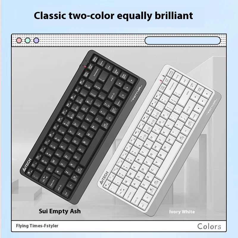 A4tech Fbk11 clavier Bluetooth sans fil pour tablette ordinateur Portable 86 touches multi-appareil clavier double Mode