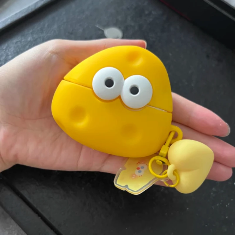 

Защитный чехол для Airpods Pro3, креативный чехол для наушников Bluetooth в форме сыра, для Airpods 4, милый силиконовый пылезащитный чехол для наушников