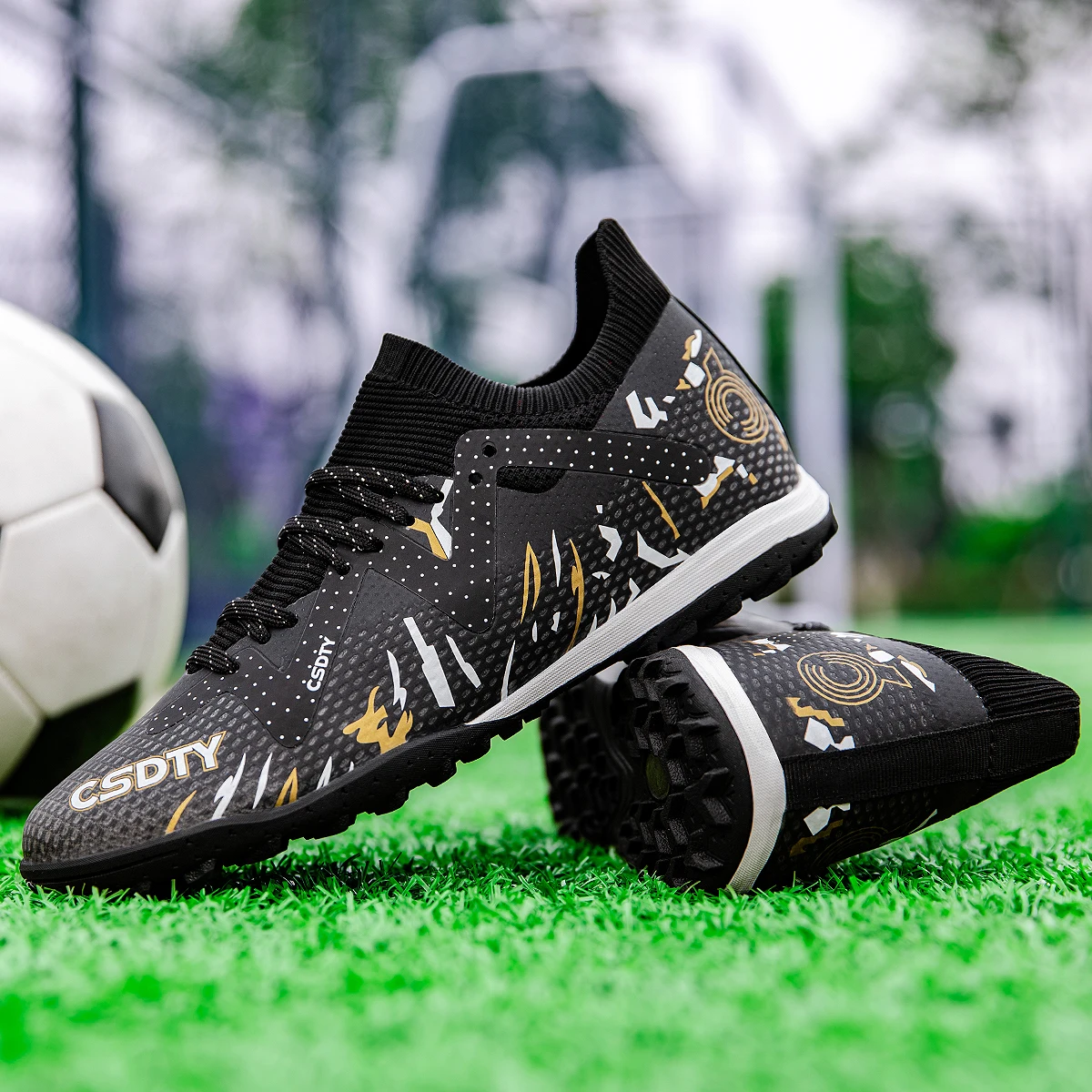 Męskie buty piłkarskie TF/AG Turf treningowe Futsal do piłki nożnej buty outdoorowe dla dzieci trampki wysokiej jakości Assassin Chuteira Campo