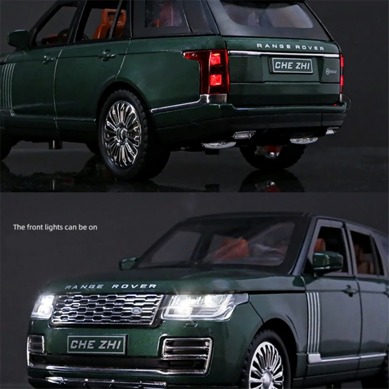 1:24 Range Rover Sports SUV Alloy Car Model Diecast & Toy Off-road Vehicles Metal Car Model Simulation Sound and Light Kids Gift