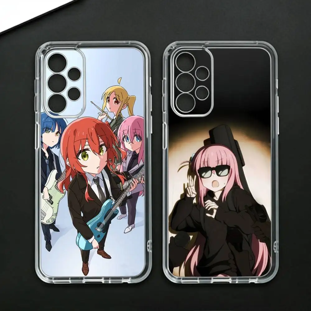 Bocchi The Rock B-Band  Phone Case For Samsung Galaxy A71,A70,A52,A51,A40,A30 Transparent Cover