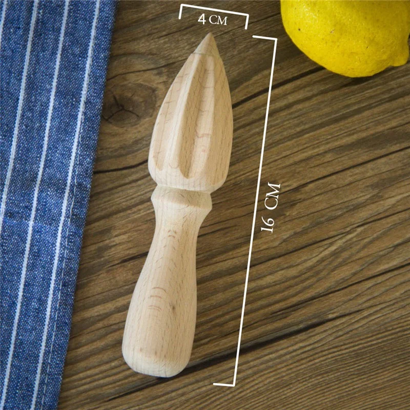 1Pcs ALTAIRIBN Good Grips Wooden Citrus Reamer Manual Handmade Lemon Juicer Solid Beech Wood Length 6.3 Inches