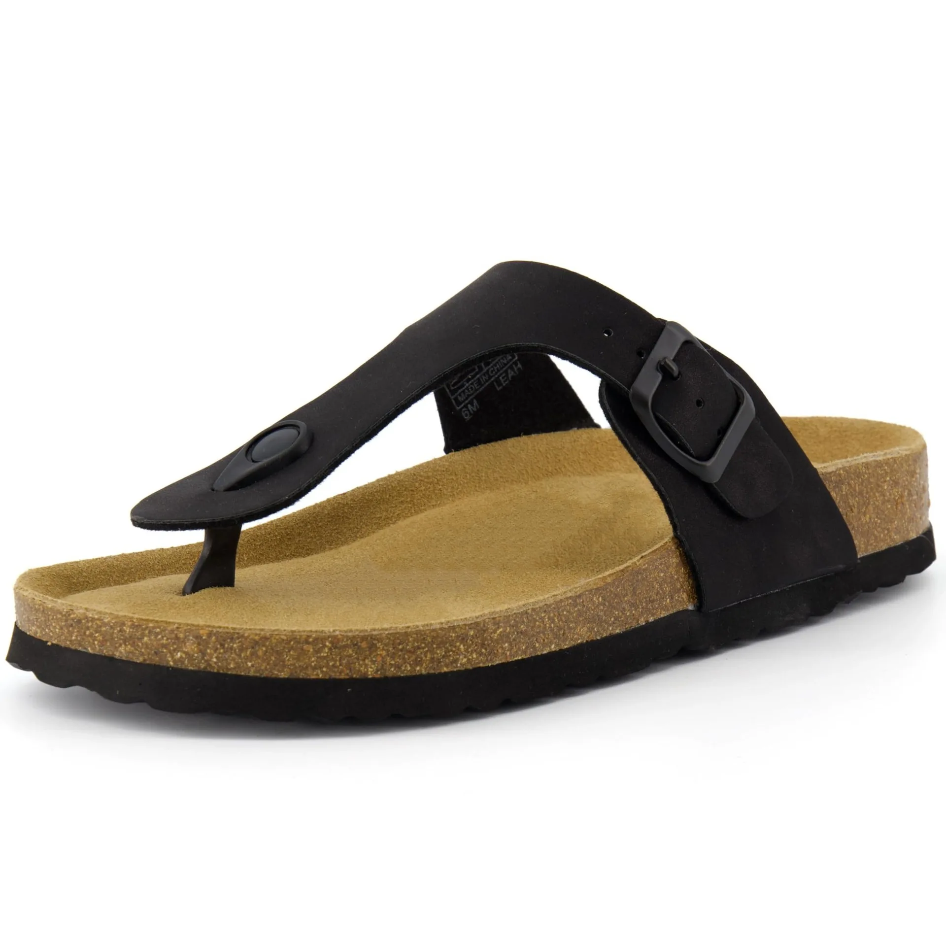 

Сандалии на пробковой кроватке — система регулируемых ремешков с пряжкой и противоударная средняя подошва, нескользящая тяговая подошва для пляжа, бассейна, городской прогулки