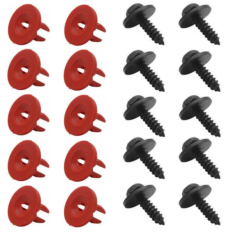 20PCS Engine Undertray Cover Clips Screws For Volvo V50 C30 For Jaguar For Ford Focus Ii 04-11 C-max 03-10 For Mondeo Mk3 00-07