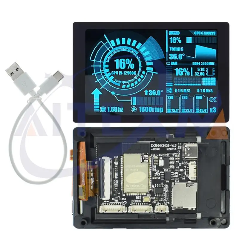 1PCS ESP32 Development Board - WT32-SC01 PLUS With 3.5 inch 320X480 Capacitive Multi-Touch LCD Screen Built-In Bluetooth Wifi