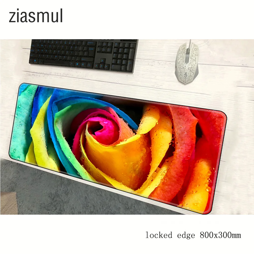rose pad mouse Beautiful computer gamer mouse pad 800x300x2mm padmouse present mousepad ergonomic gadget office mats