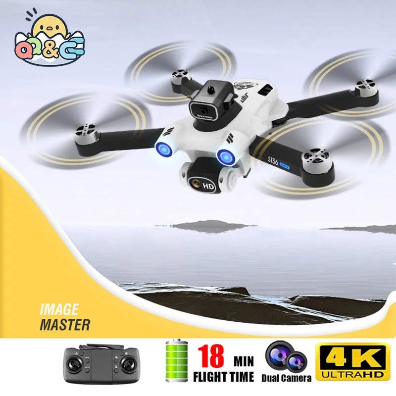 

New 2023 S136 Pro Drone GPS 8K 4K Dual Camera Professional Brushless Obstacle Avoidance FPV Wifi Quadcopter Airplane Helicopter