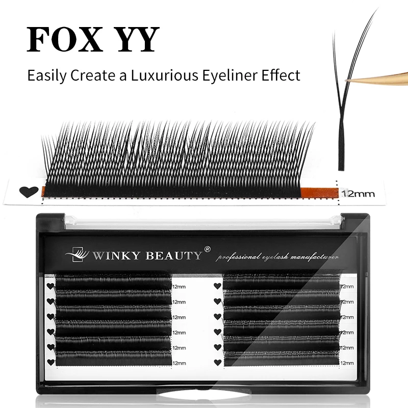 

winky beauty Three Layers YY Fox Eyelash Extension 0.07mm Y Shaped Premade False Lashes Left And Right YY Fox Eyelashes