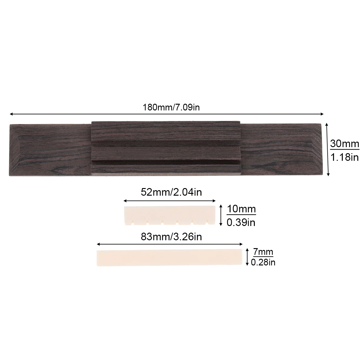 1 Set Holz Akustische Gitarre Brücke Brücke Pins/Sattel/Sattel Sattel Gitarre Teile für 40 41 Zoll Akustische Folk gitarre – Detail 15