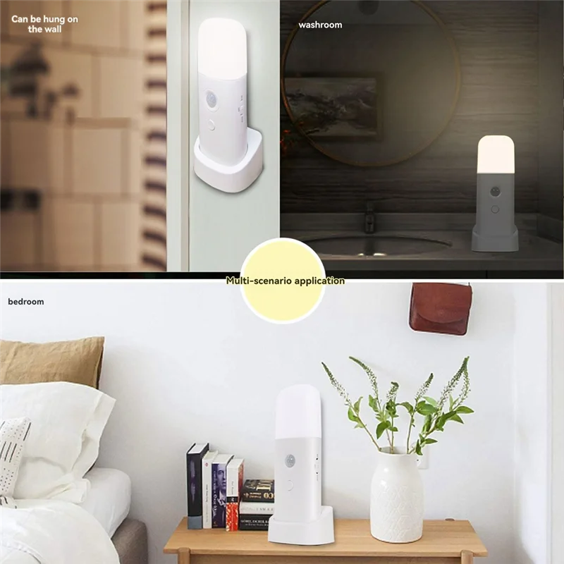 ABRB-Motion Sensor Night Light, ไฟกลางคืน LED หรี่แสงได้, เหมาะสําหรับไฟทางเดินในห้องนอน