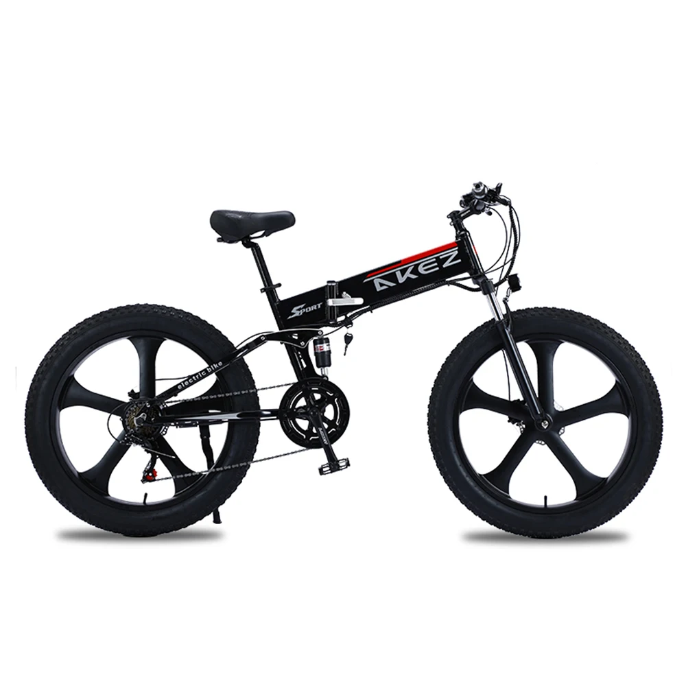 

1000W 48V Big Power Folding Electric Bike 26*4.0'' Inch Ebike Fat Tire Electric Mountain Bike for Adults