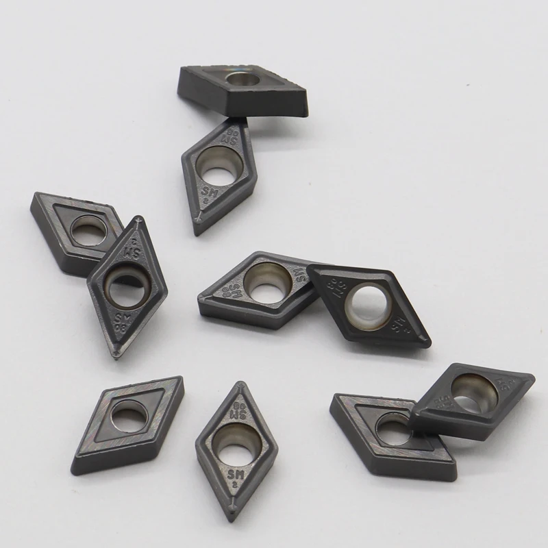 10 Chiếc DCMT11T308-SM IC907 IC908 Carbide Chèn Nội Bộ Dụng Cụ Xoay Dao Phay CNC Công Cụ Phụ Kiện Cho DCMT11T308 Lưỡi Dao