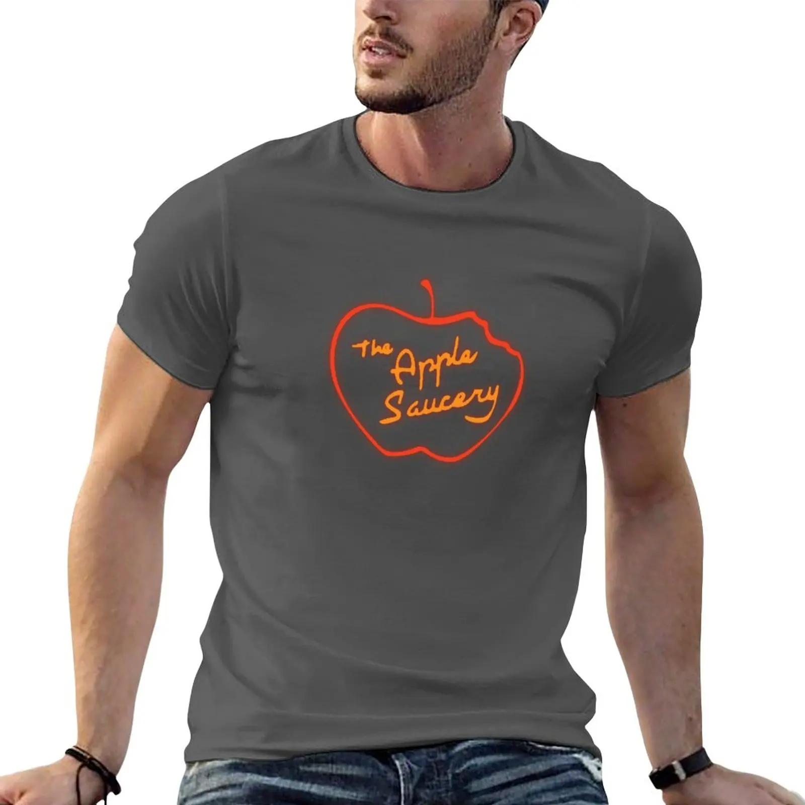 New The Apple Saucery T-Shirt Short sleeve tee sweat shirts fruit of the loom mens t shirts