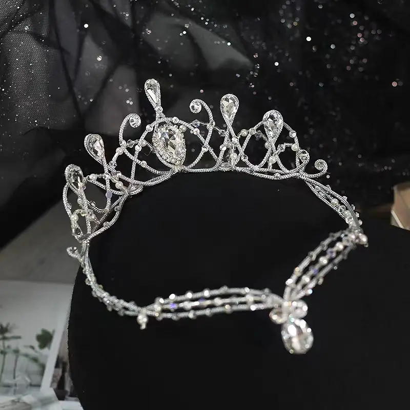 

Ballet competition dancer Raymond magic talisman silver fairy swan lake variation crown headpiece, super shiny rope crown