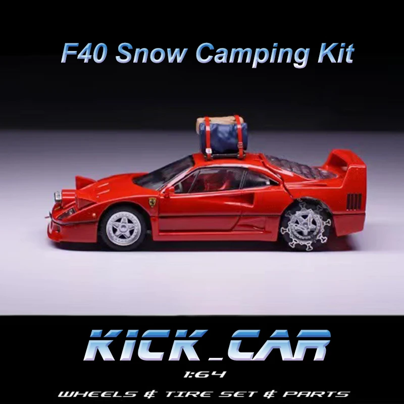 Hobby Venom 1/64 F40 Snow Camping Kit For  Modified Parts Model Car Racing Vehicle Toy Hotwheels Tomica