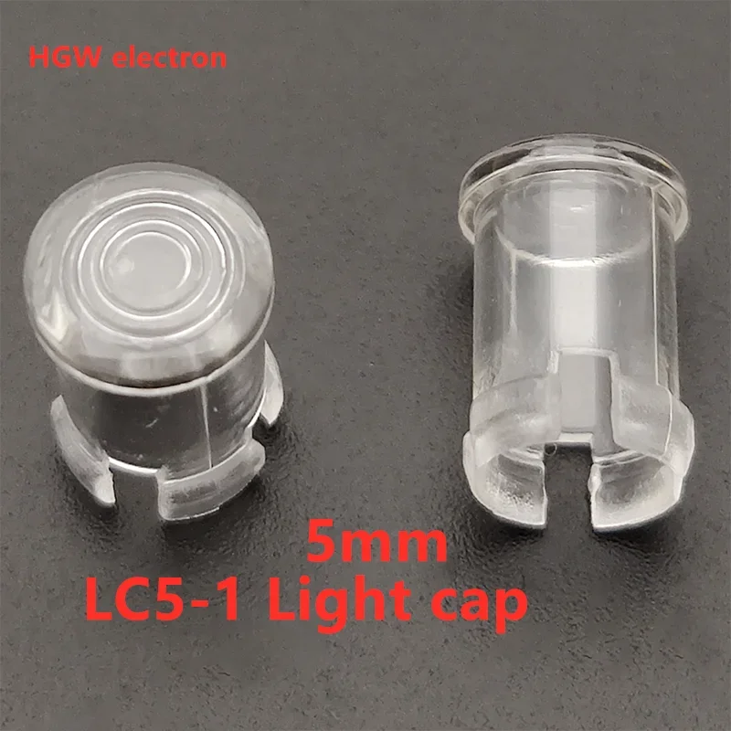 

100PCS 3MM/5MM Cap light guide PC transparent 3mm hole Plastic Rigid LED light pipe light guide column LC5-1 5mm LC3-1 3mm