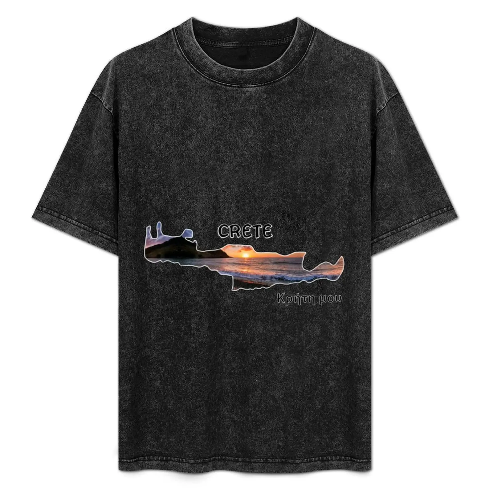 

Crete Crete T-Shirt Basic Simple Design Short Sleeve Shirt