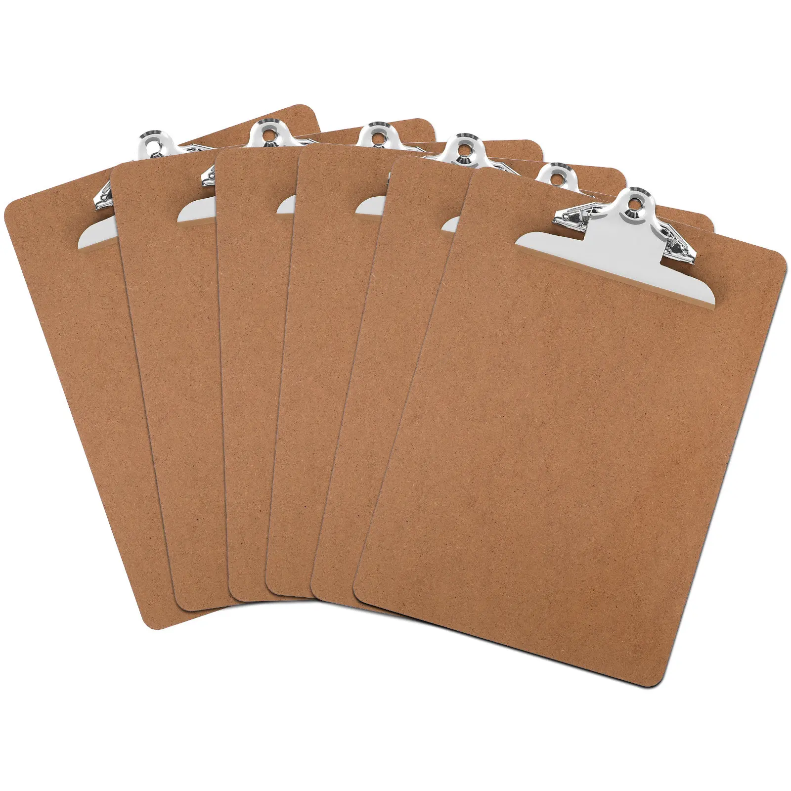 

6Pcs Letter Size Writing Clipboard Mdf Hardboard with Strong Clamp for Office Memo Sketch Portable Document Holder A4 Writing