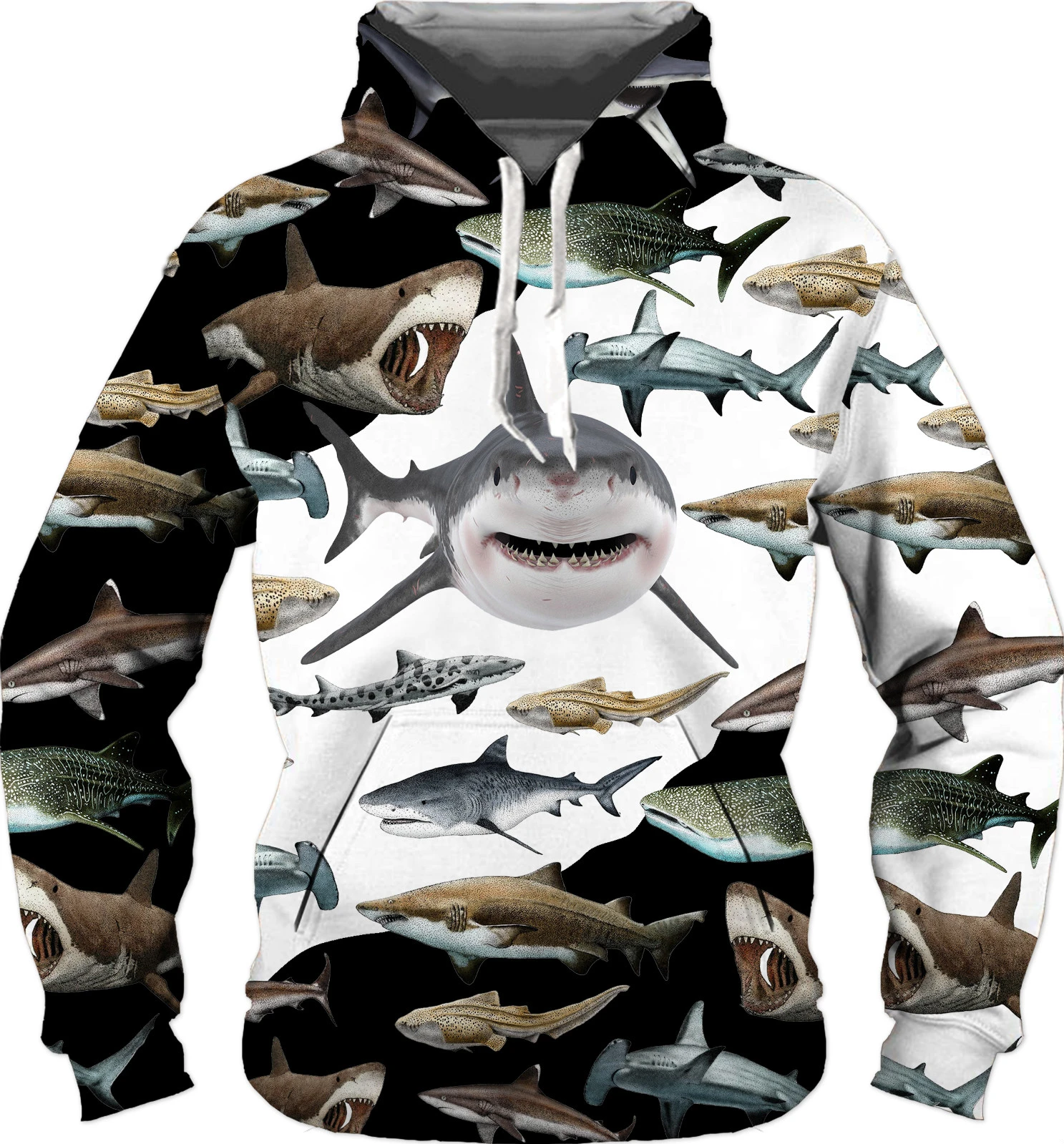 

Fashion Sea Animal Shark 3D Printed Mens Hoodie Harajuku Streetwear Pullover Unisex Casual Sweatshirt