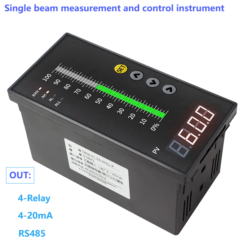 Single beam measurement and control instrument Input Liquid Level Indicator 4-Relay Alarm Level Control Instrument with AC220V