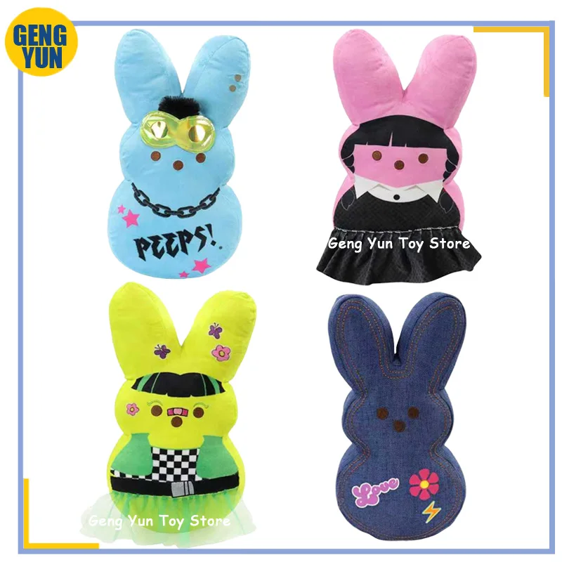 New Peeps Anime Bunny Plush Plush Toy Cartoon Kawaii Cute Rabbit Soft Stuffed Animal Toys Home Decor Doll for Easter Gift Custom