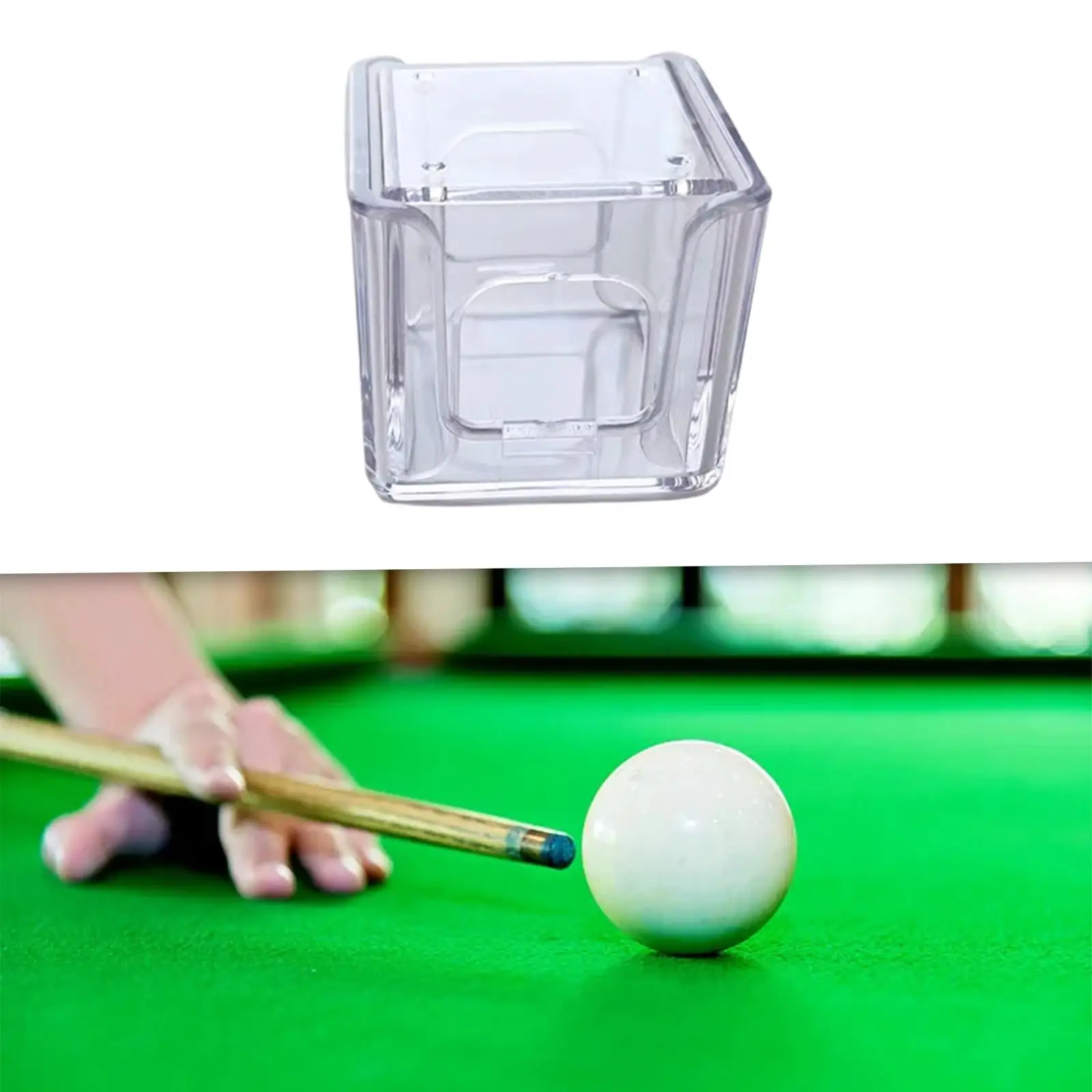 

Mini Billiard Chalk Tip Case Acrylic Cue Chalk Holder Clear Container Billiards Tools for Pool Table Support