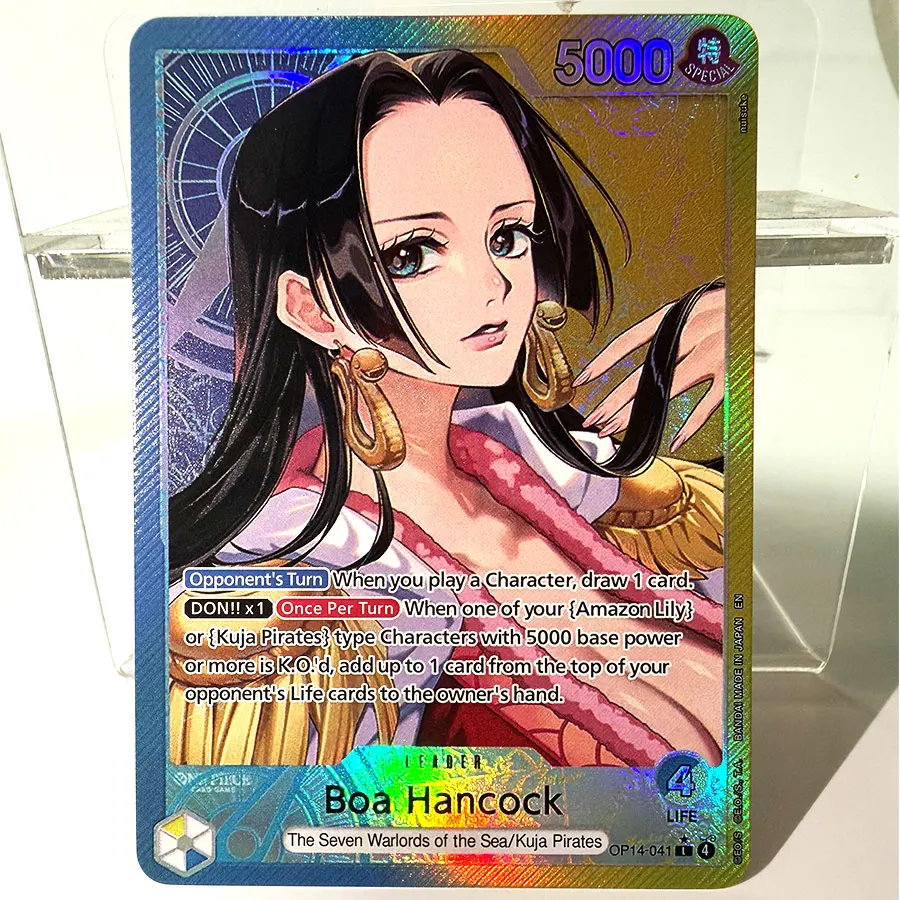 Proxy ONE PIECE TCG OP14-041 Boa Hancock Leader Card The Seven Warlords of the Sea EN Textured Foil  Anime Collectible Game Card