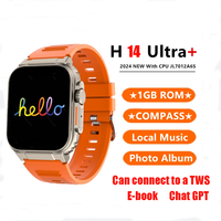 New H14 Ultra Plus Smart Watch Series OS10 UI 49mm Heart Rate Monitor Album NFC Men Women Sport Smartwath TWS Local Music Ebook