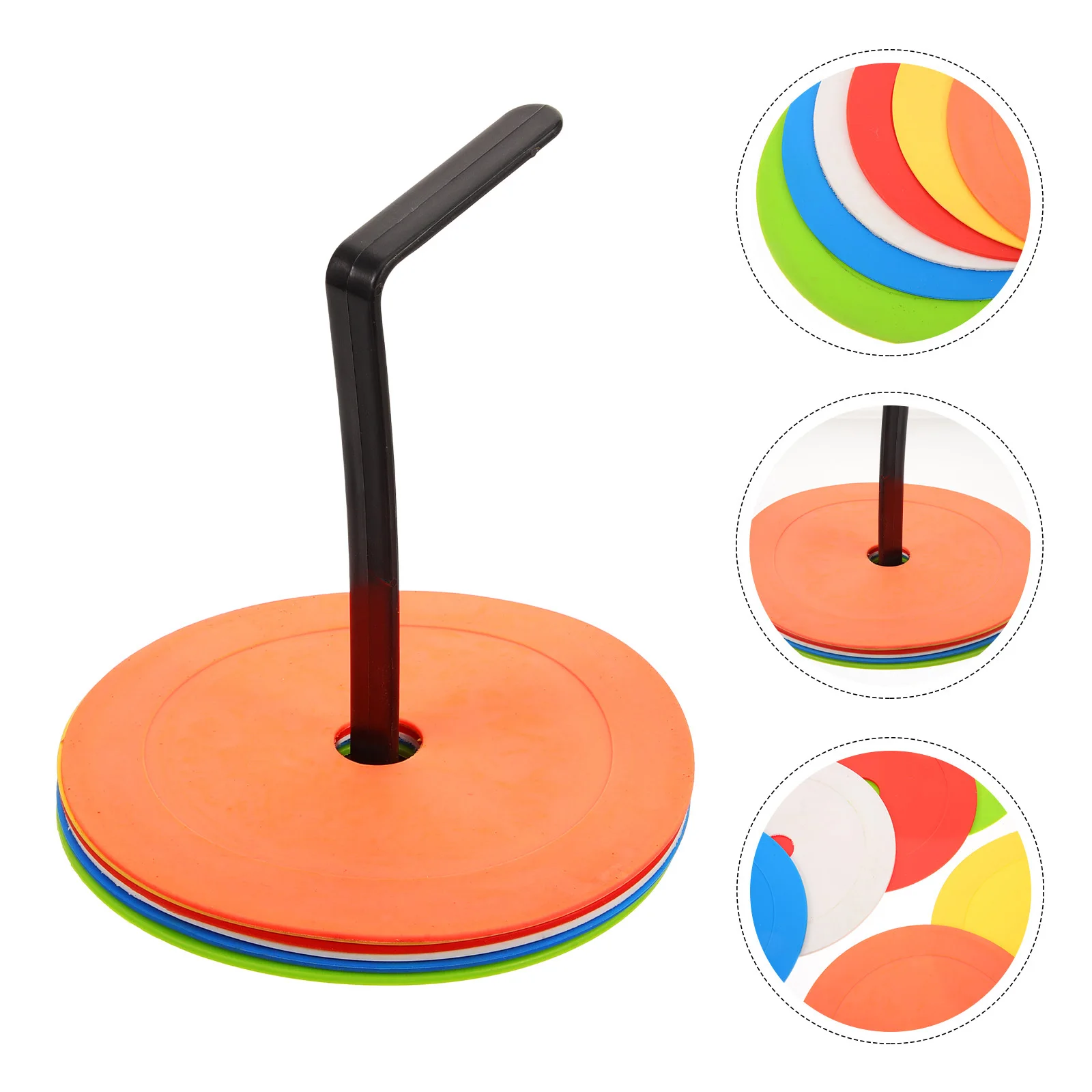 

1Set Football Training Marker Discs Small Size Lightweight Durable Round Bright Color Soccer Training Equipment Outdoor