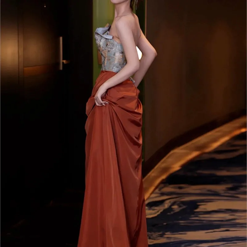 Morning gown toasting dress new breast light luxury small Chinese party