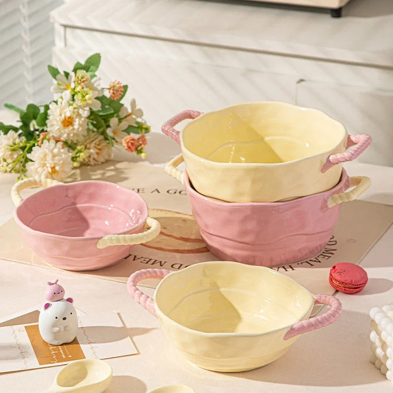 Large Size Ceramic Soup Bowl, Versatile for Stews, Salads, Microwave And Dishwasher Safe, Tableware