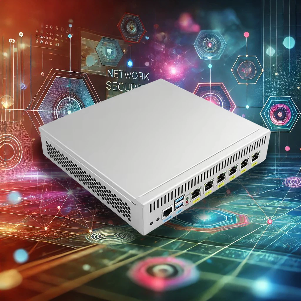 12th Gen PfSense Firewall J6412 Router 6LAN I226V 2.5G LAN Industrial Mini PC Barebone 4-6 Sessions VPN Support in Stock