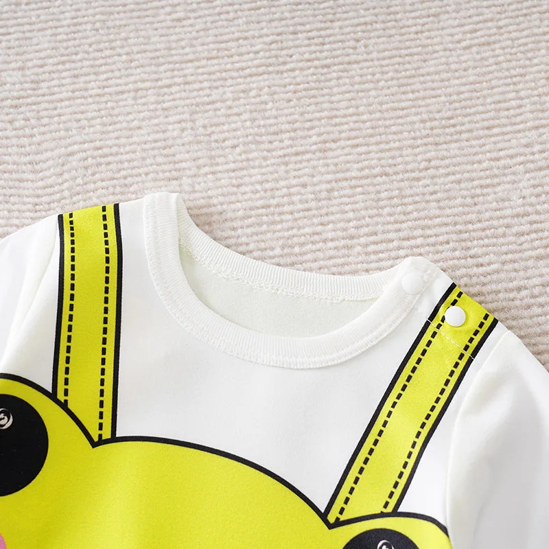 Baby Clothes Cute Cartoon Frog Print Comfortable And Soft 0-18 Boys And Girls Spring And Autumn Long Sleeved Baby Jumpsuit