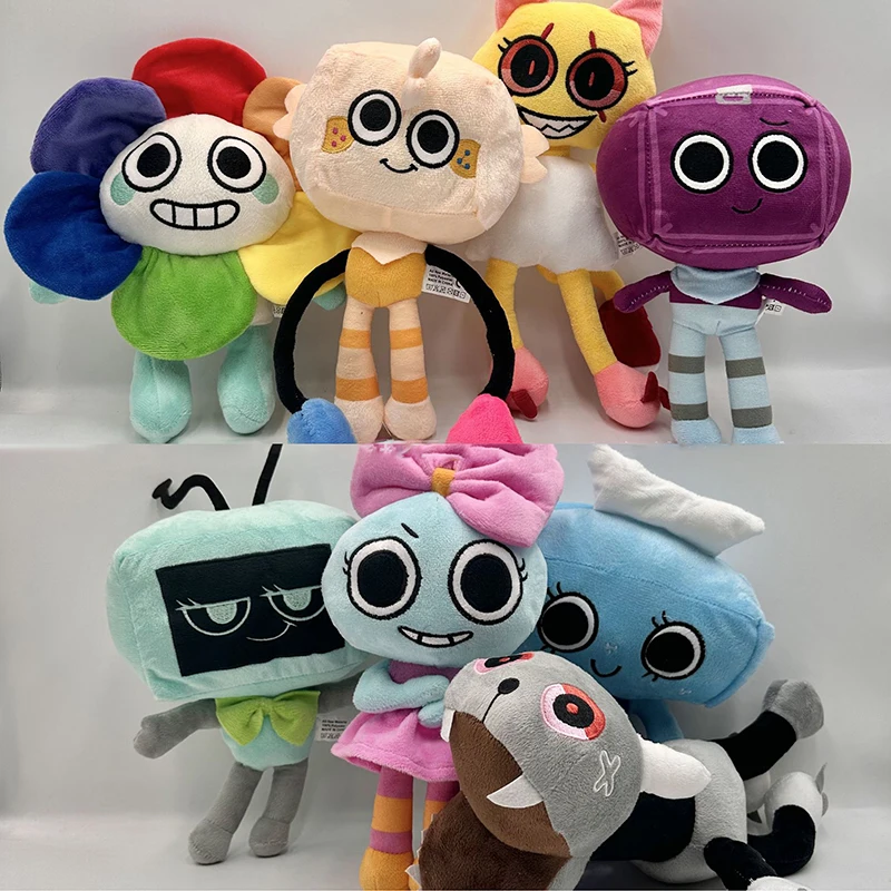 25cm Dandy's World Plush Toys Cute Dandy World Scrap Stuffed Doll Horror Game Goob Pebble Plushie Soft Pillow Children Xmas Gift