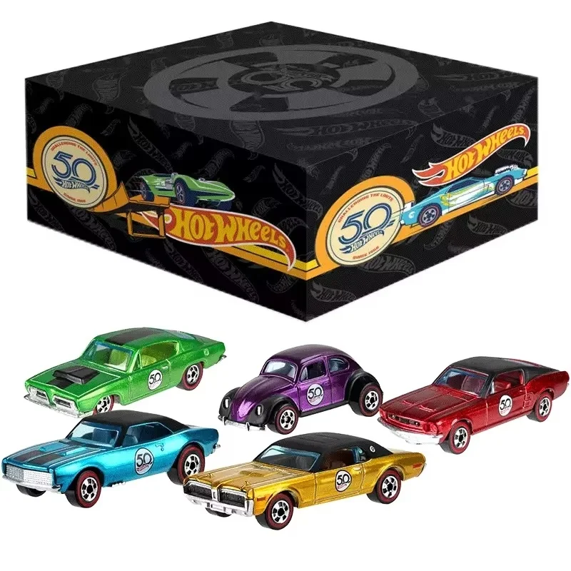 

Hot Wheels 50th Anniversary Limited Edition Alloy Car Model Toy Badge Commemorative Collection Reproduction Gift