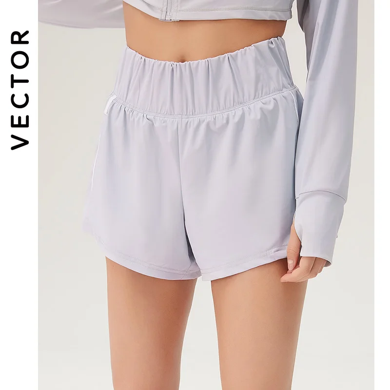 VECTOR Lavender Fake Two-piece Women's Shorts Quick-drying Sunscreen High Waist Waist UPF50+ Suitable for Yoga Outdoor Running