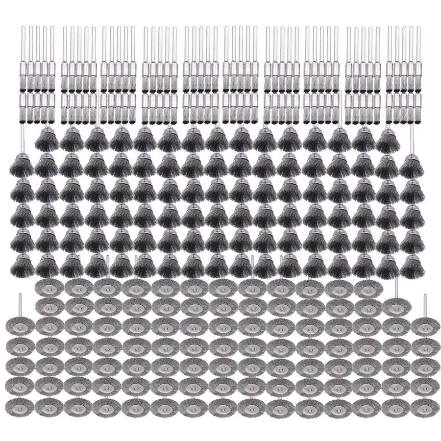 

300 Pack Wire Brushes Set, Steel Wire Wheels Pen Brushes Set Kit Accessories for Rotary Tool