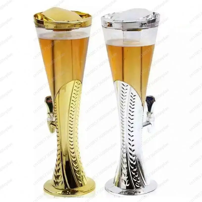 NO. BTD-10024 New design of plastic cold beer tower dispenser with ice tube