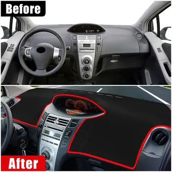 Kryt palubní desky pro Toyota Yaris Vitz 2006 2007 2008 2009 2010 2011, protiskluzová protiskluzová podložka, příslušenství 10 nejlepší prodej Přístrojová deska Toyoty Vitz - №1