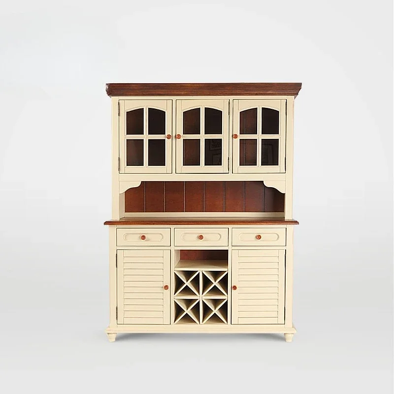 American solid wood kitchen dining side cabinet Modern residential entrance Storage wine cabinet Same furniture in the world