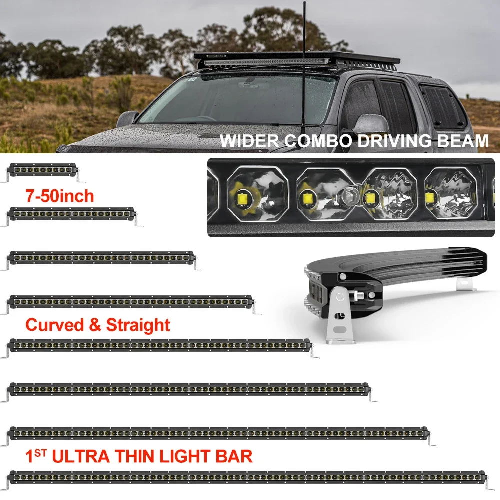 38 Inch 108W 6000K Single Row 6D New Type LED Curved Light Bar For Offroad UTV ATV